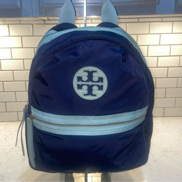 Tory Burch Navy and Light Blue Backpack #40 main image 11